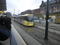 Tram 3010 at the new Oldham Mumps stop.  Photo J Dillon
